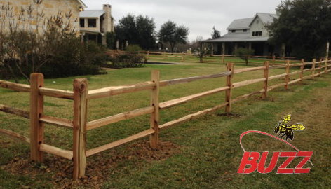 Split Rail Ranch Fence by Buzz County Wide Fence